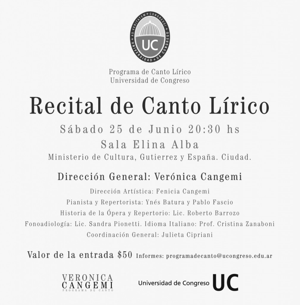 Recital canto Lírico