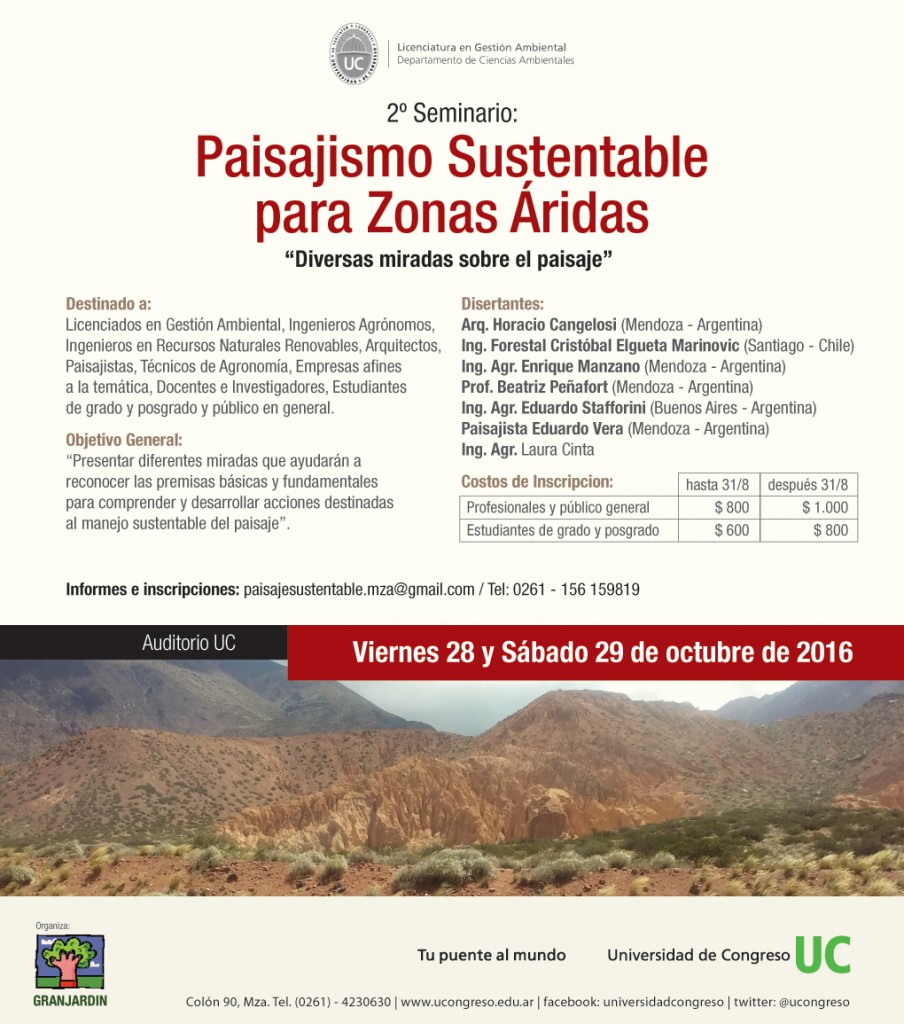 II Seminario Paisajismo Sustentable 2016