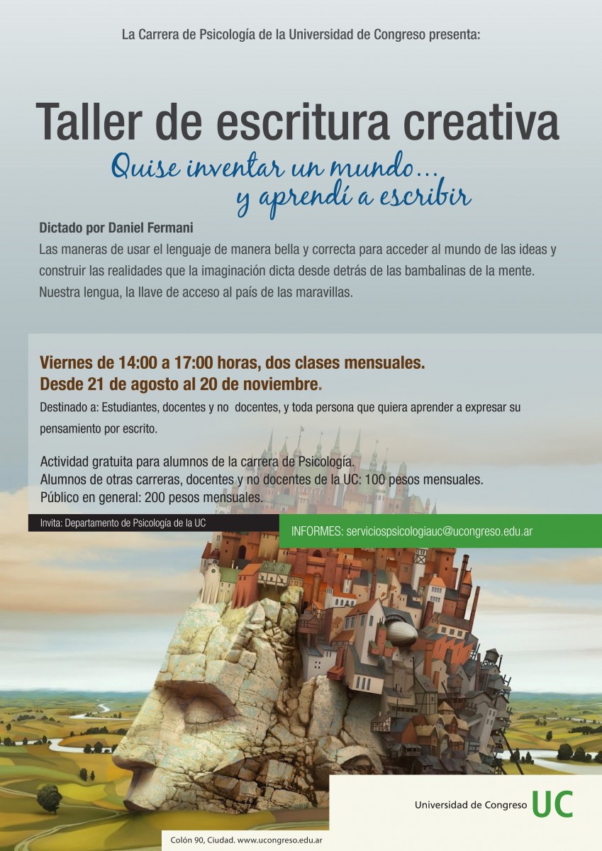 Taller de Escritura Creativa - Universidad de Congreso - Universidad de  Congreso